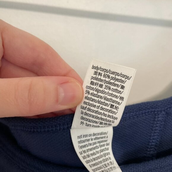 NEW NWT VS PINK VICTORIA'S SECRET Cinched Piqué Corset Top Navy Blue Crop Top L - Picture 12 of 16